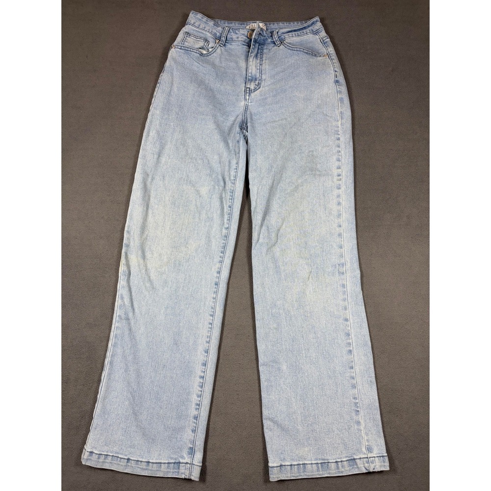 ETTELO Denim Collection Jeans Womens 06 Blue Wide Leg H9B305
